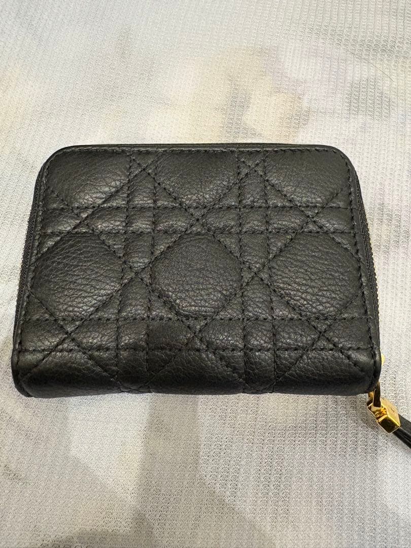 Dior ブラック レザー 二つ折り財布