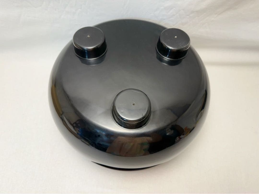 ほぼ未使用 茶道具 崇雲造 黒真塗 眉風炉 土風炉 陶印 底瓦 前瓦 火箸等元箱