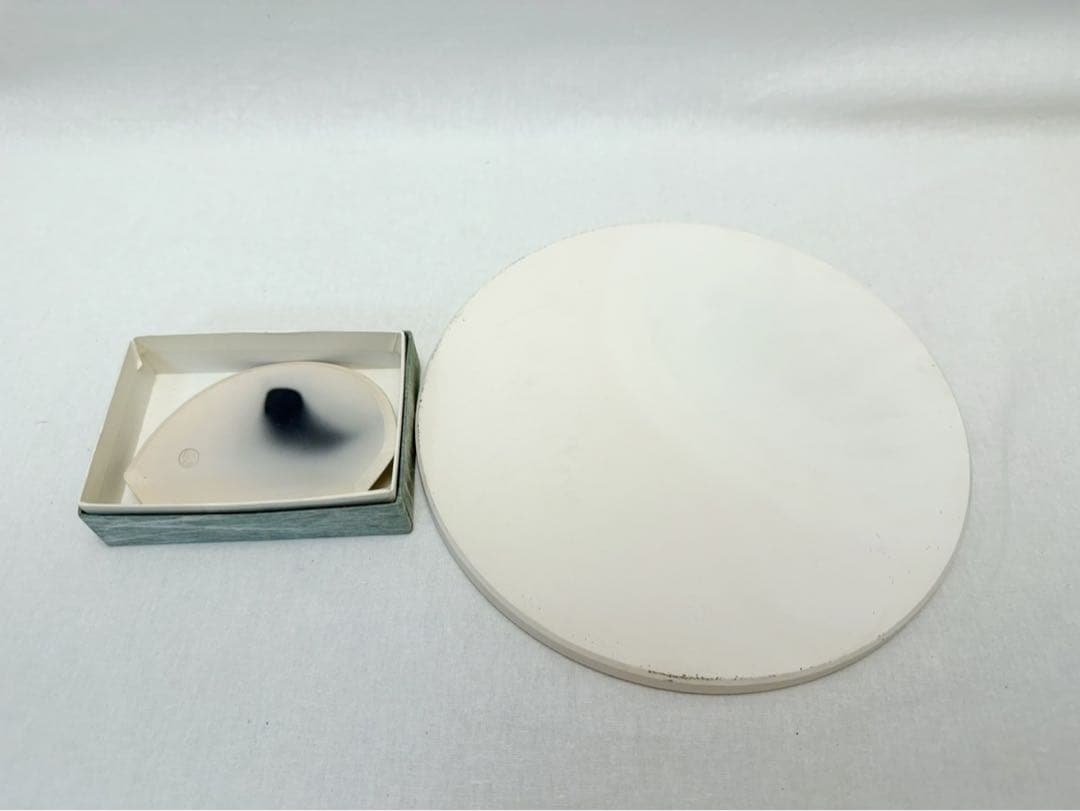 ほぼ未使用 茶道具 崇雲造 黒真塗 眉風炉 土風炉 陶印 底瓦 前瓦 火箸等元箱