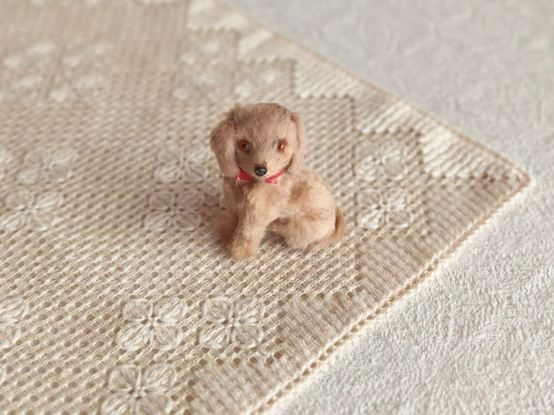 【misen2014さま】vintage ୨୧ リアルファーのおすましワンちゃん