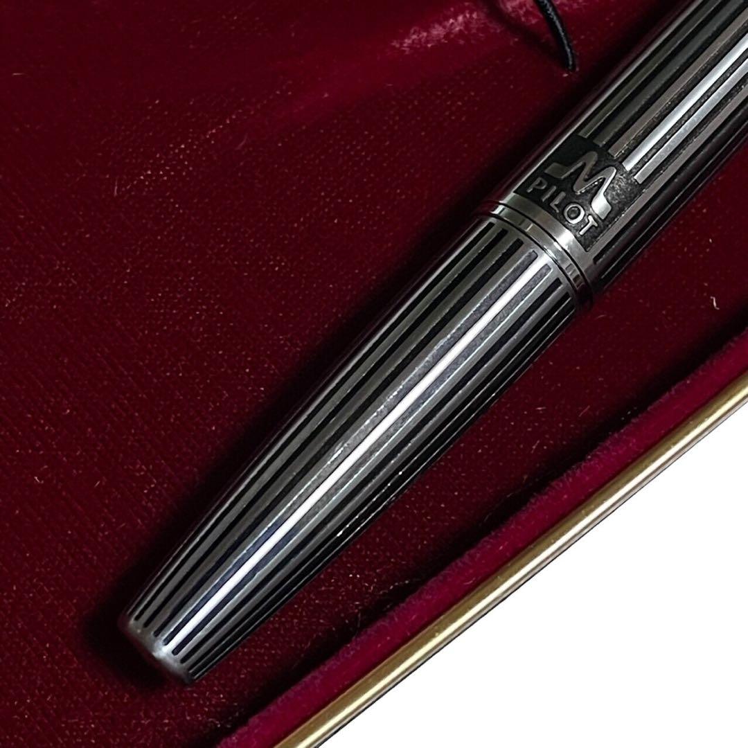 超美品 PILOT パイロット ミュー ストライプ 万年筆 インク付き