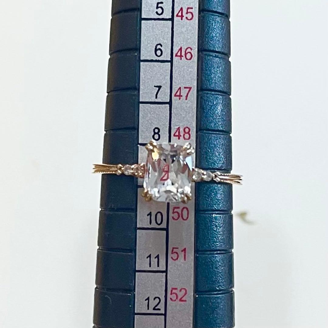 【agete】アガット K10 クォーツ ダイヤモンド リング 9号 指輪 水晶