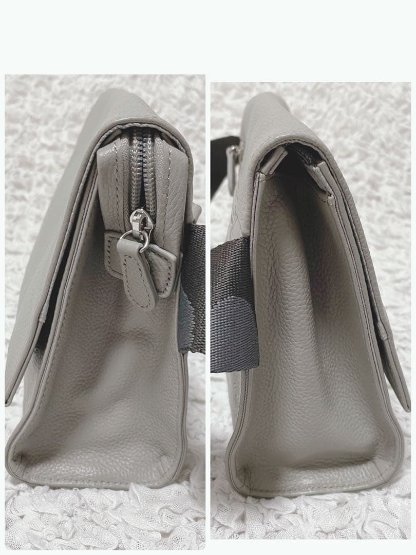 未使用級✨ear PAPILLONNER ワイドテープショルダーバッグ グレー