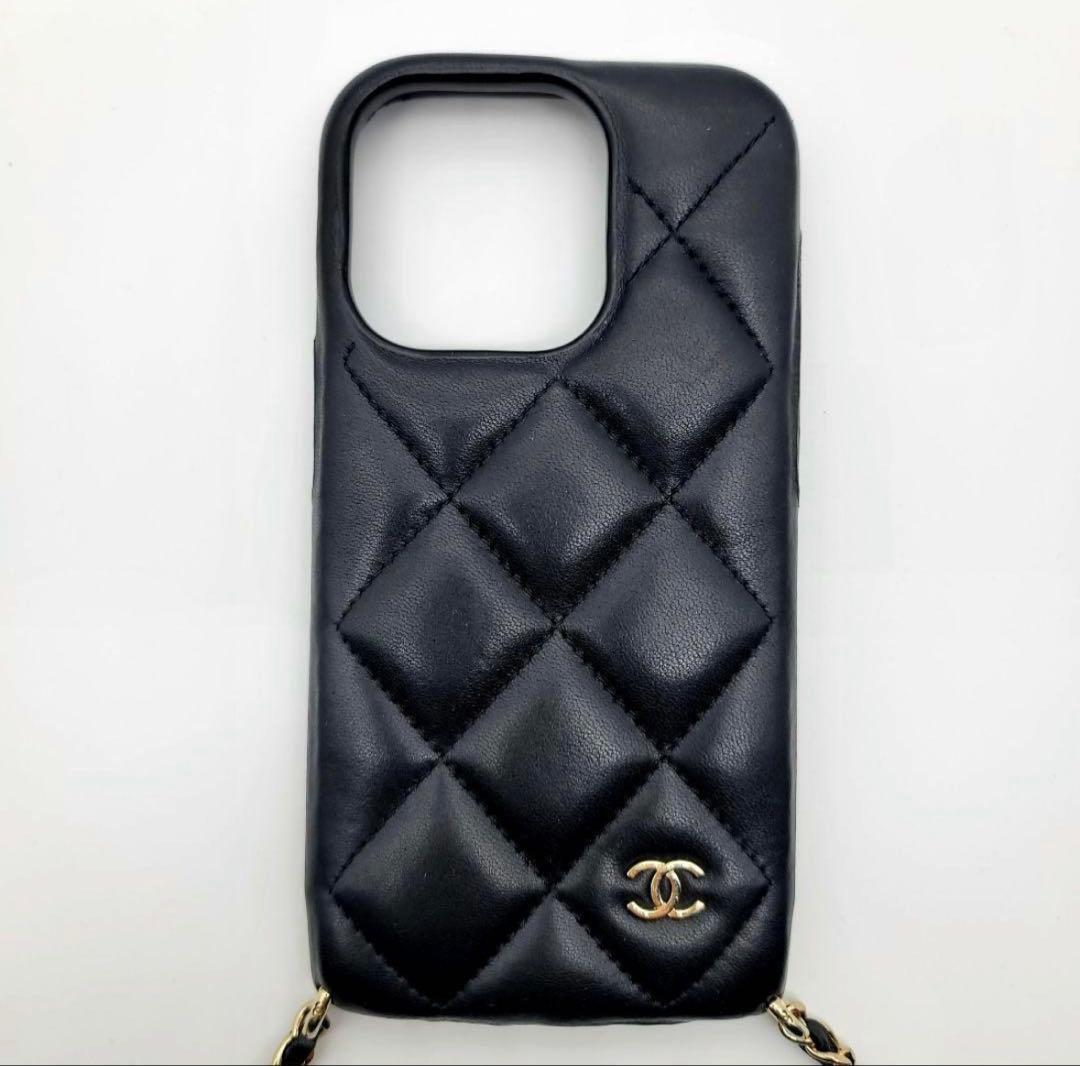 シャネル CHANEL iphone14pro チェーン スマホケース