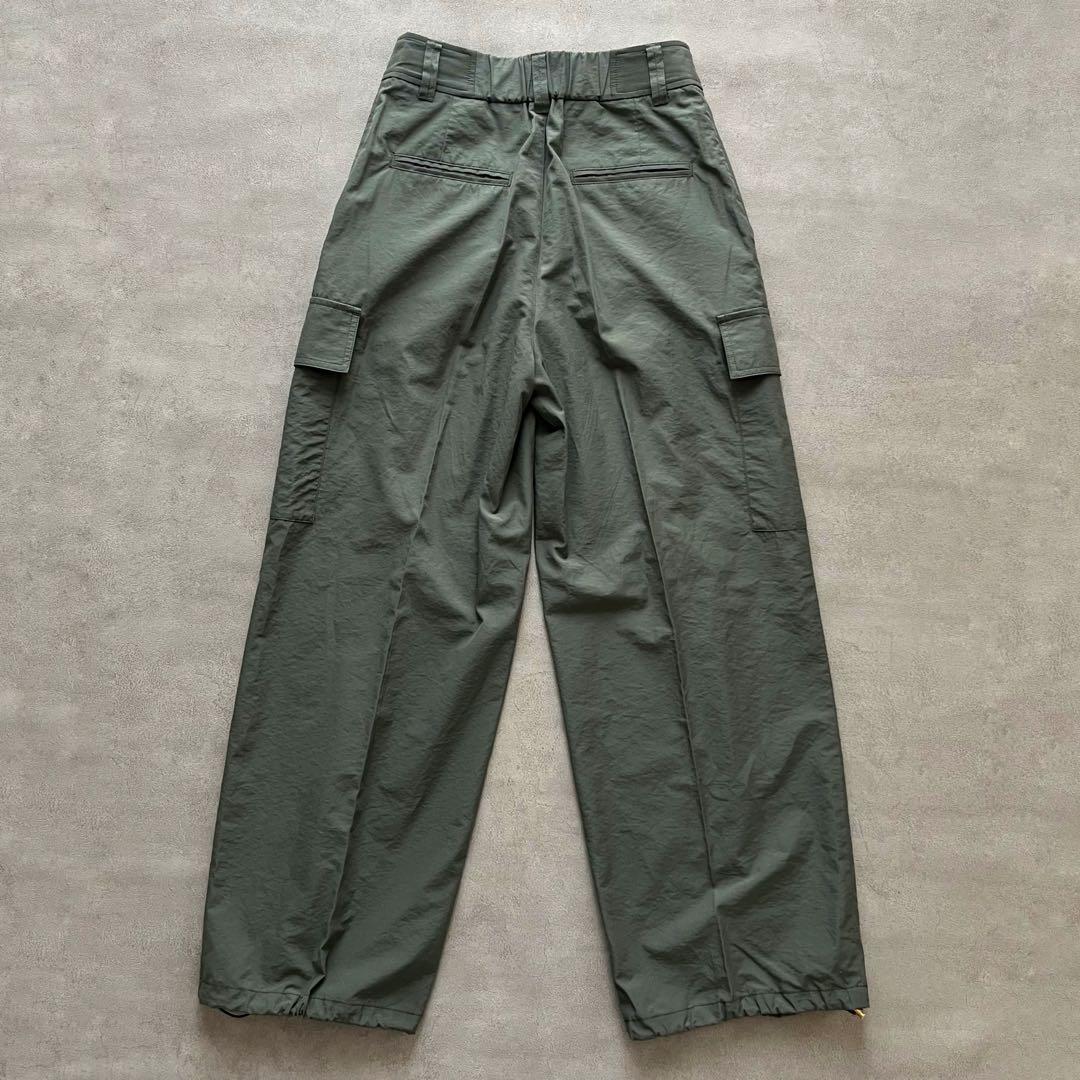 allureville アルアバイル 美品 ワイドカーゴパンツ カーキ