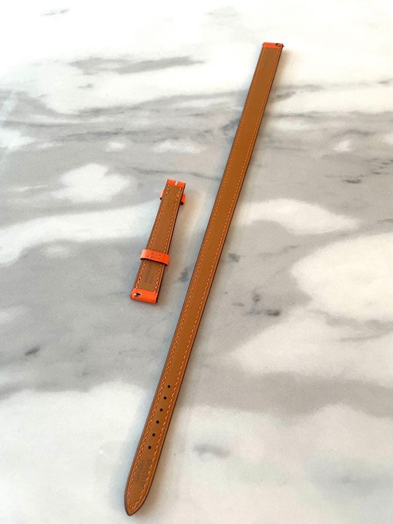 新品未使用 HERMES 時計 付け替え ベルト オレンジ エルメス