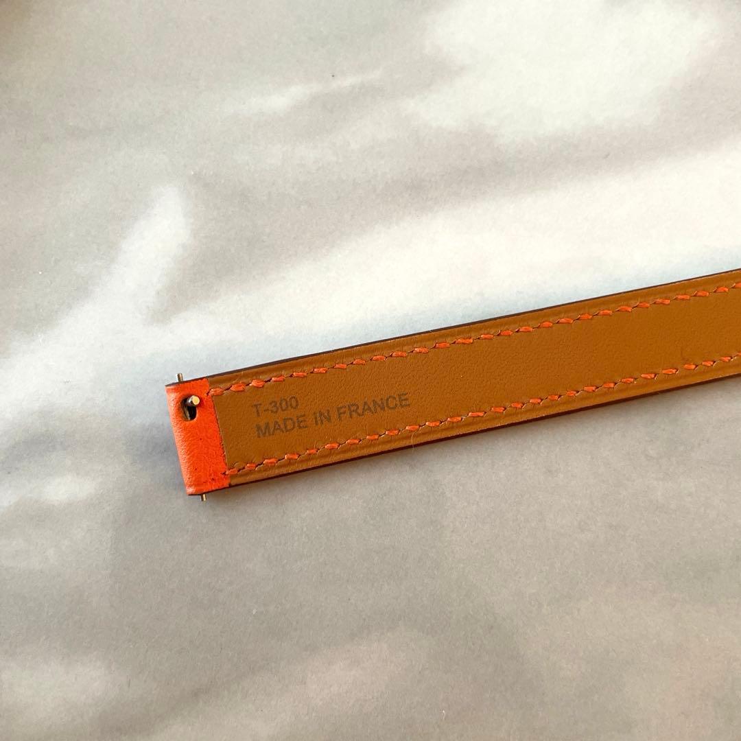 新品未使用 HERMES 時計 付け替え ベルト オレンジ エルメス