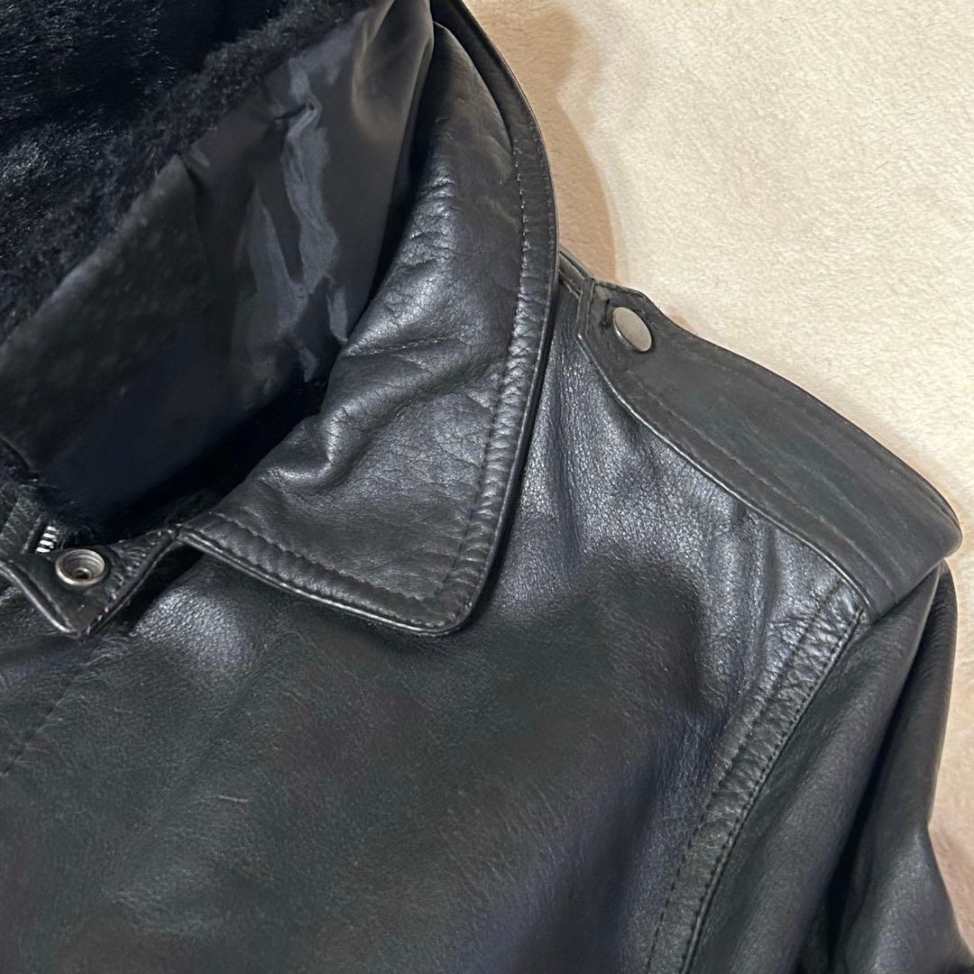 未使用級 vintage レザー G1 フライトジャケット MA-1 ファー