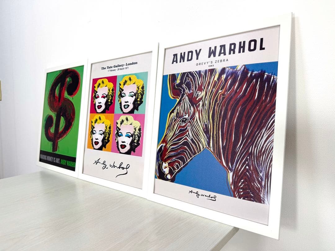 No.298フレーム付きキャンバスアート　インテリア絵画　アンディーウォーホル