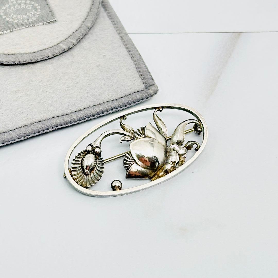 美品　  274 シルバーブローチ　花　フラワー　925