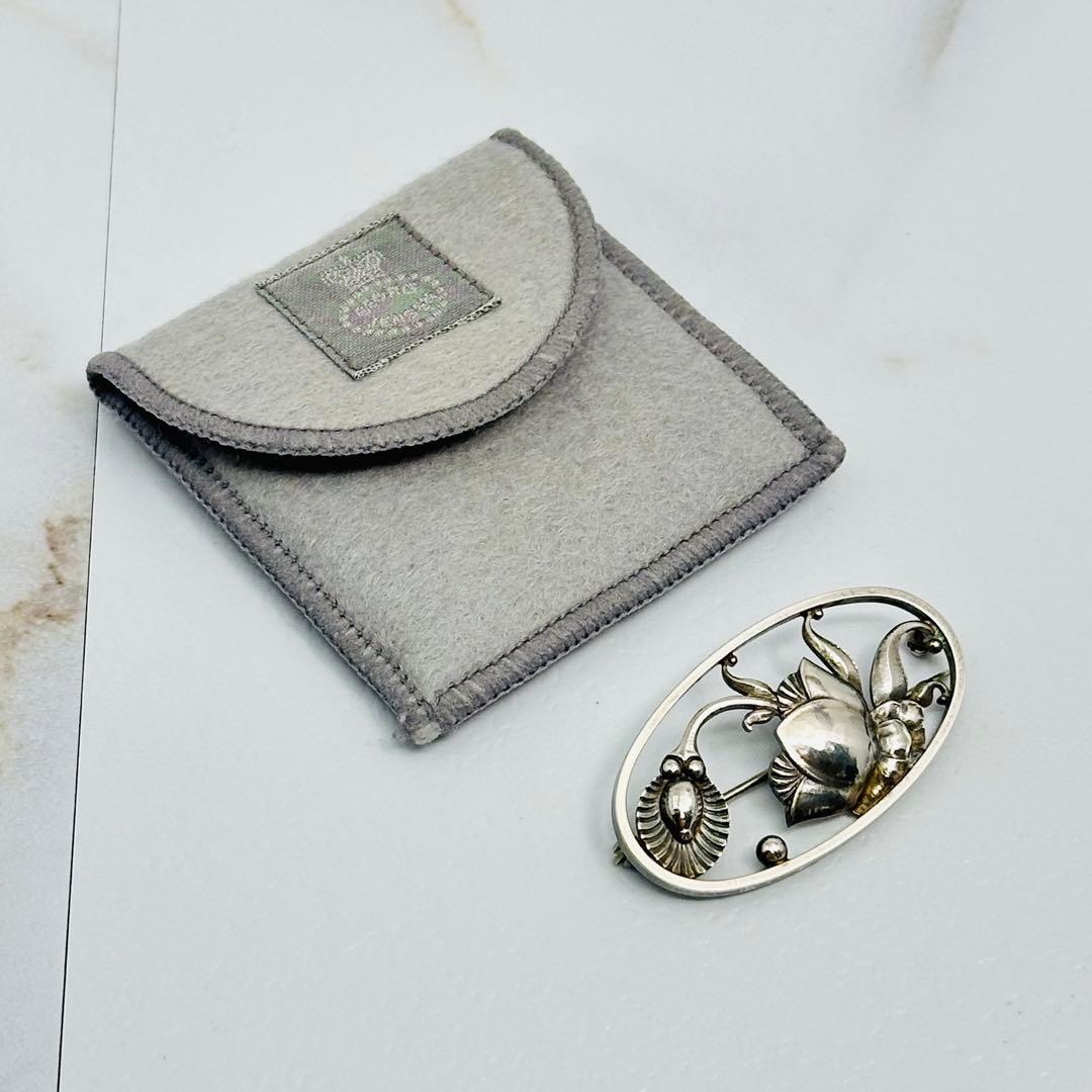 美品　  274 シルバーブローチ　花　フラワー　925