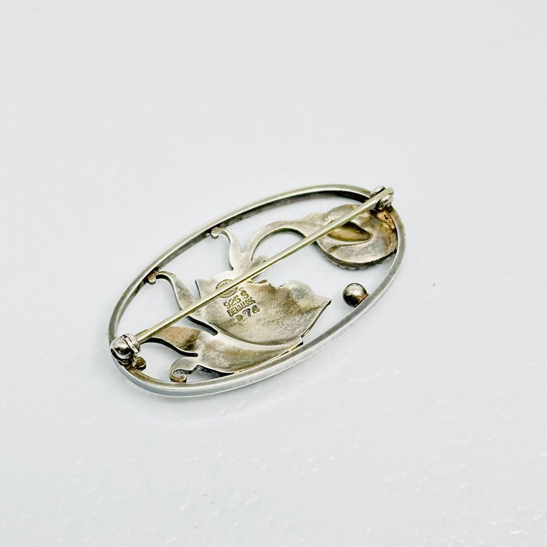 美品　  274 シルバーブローチ　花　フラワー　925