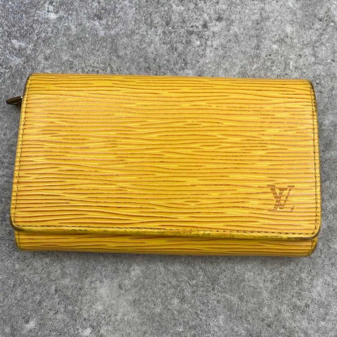 【美品】ルイヴィトン 折り財布 エピ 黄色 イエロー レザー ジッピー