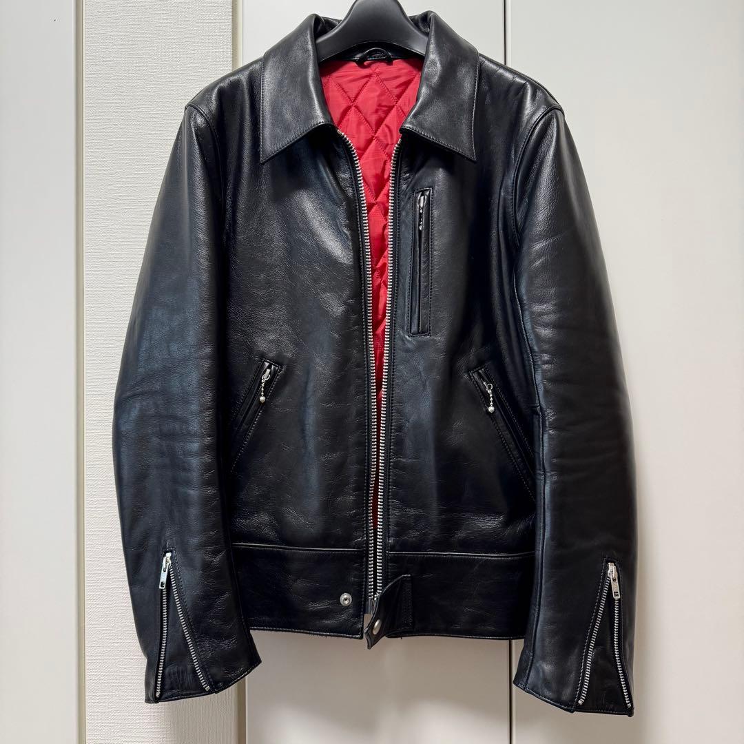 【美品】ROTAR 本革シングルライダース ジャケットM