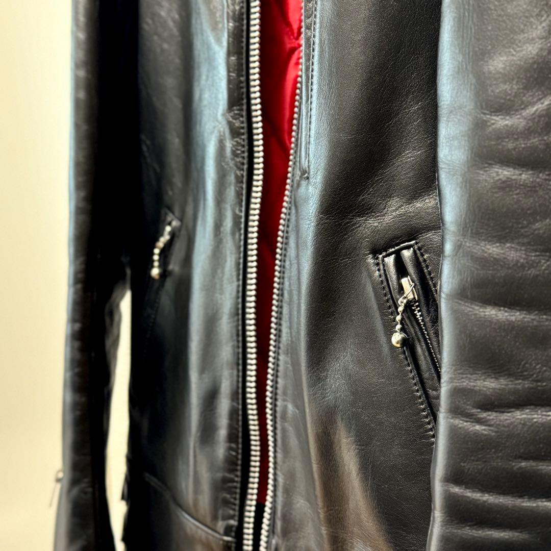 【美品】ROTAR 本革シングルライダース ジャケットM
