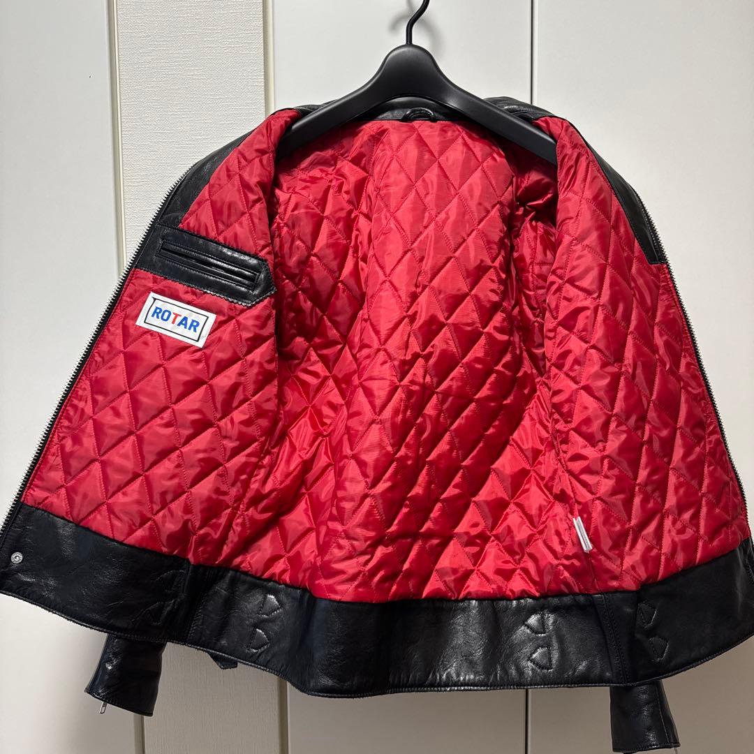【美品】ROTAR 本革シングルライダース ジャケットM