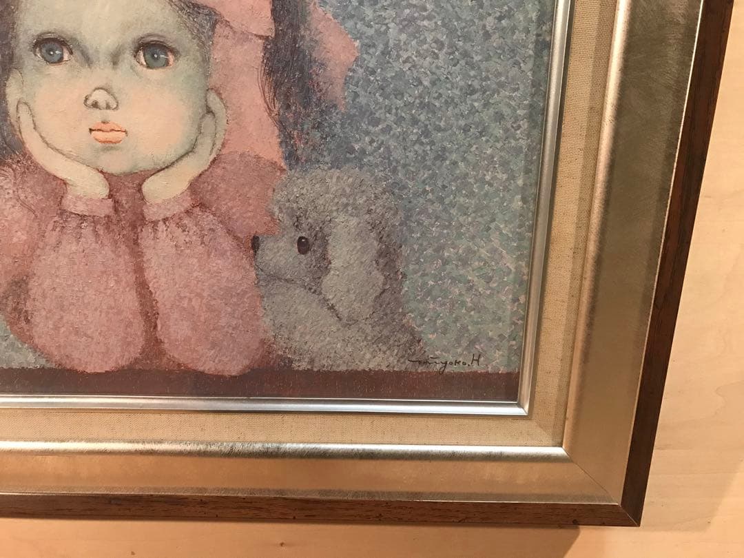 はしぐちみよこ　「窓」　油彩Ｆ６号　画面右下・キャンバス裏に直筆サイン有り