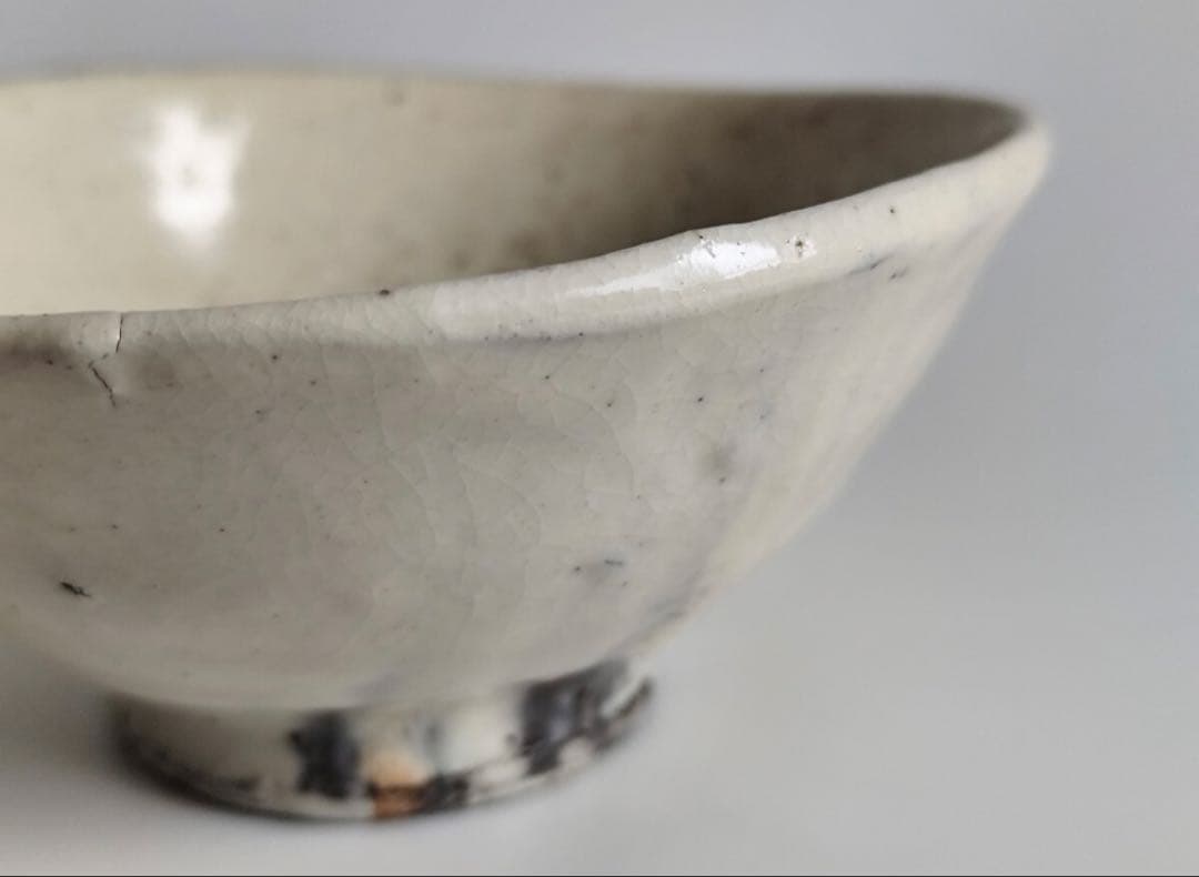 【新品】 森岡成好 粉引 碗 灰被 茶碗 / 陶器 陶芸 皿 茶道具 茶器 在銘