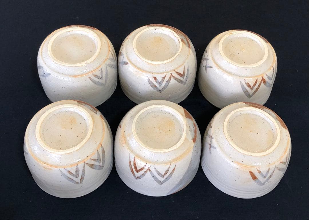 《R》志野 弁当蓋物6客 加藤十右衛門 共箱 懐石　250716E3