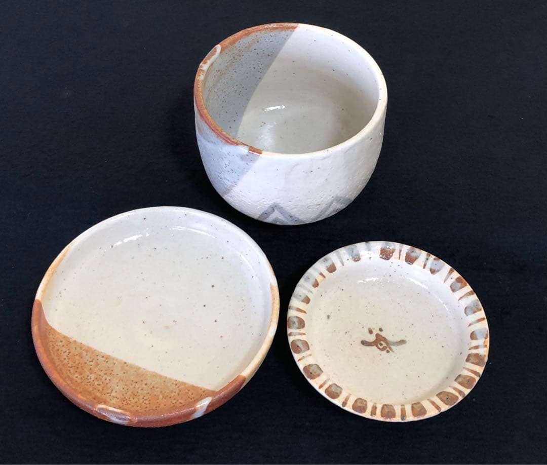 《R》志野 弁当蓋物6客 加藤十右衛門 共箱 懐石　250716E3