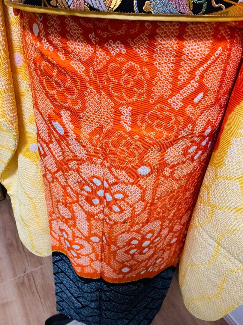 振袖 オレンジと黄色　フルセット❗️大特価セール！