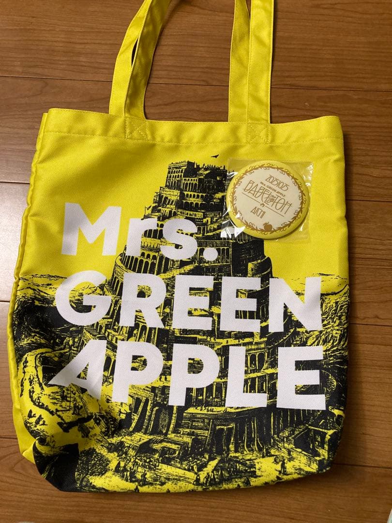 Mrs. GREEN APPLE バベルの塔　トートバッグ缶バッジ付き