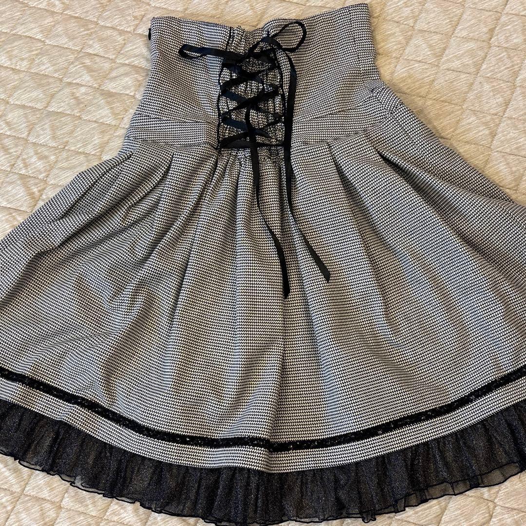 ALICE and the PIRATES♡千鳥格子柄スカート 白黒チェック柄