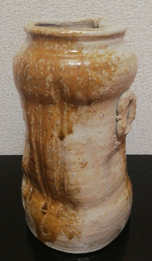 眞清水蔵六作　古伊賀写　花入　共箱　花瓶