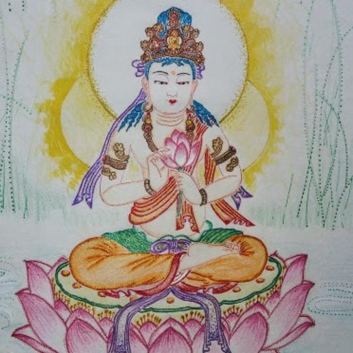 五十嵐由家　仏画　408「聖観音菩薩」