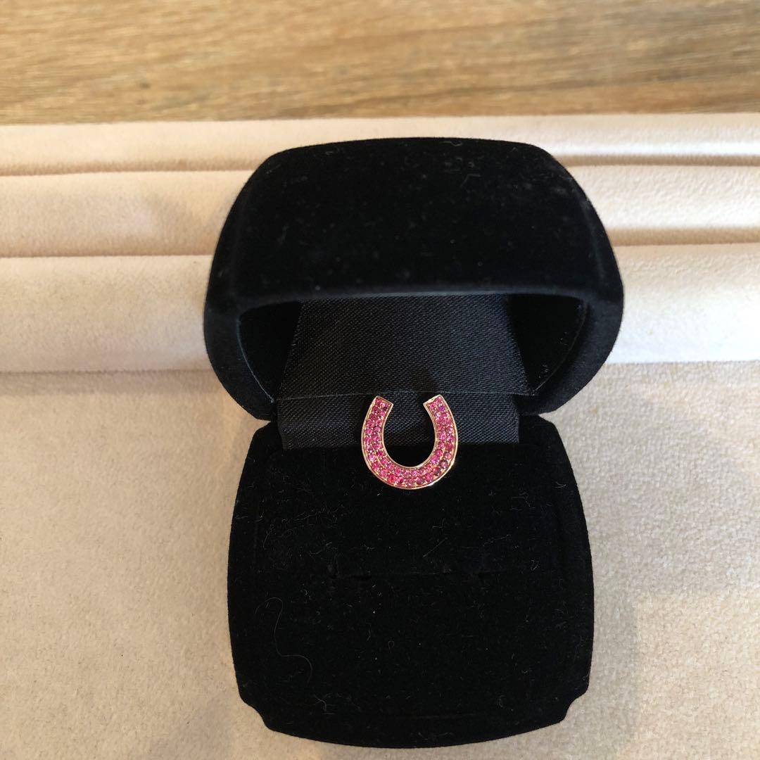 週末限定価格⭐︎K18PG アヤナスピネル 馬蹄 ペンダントトップ GSTV