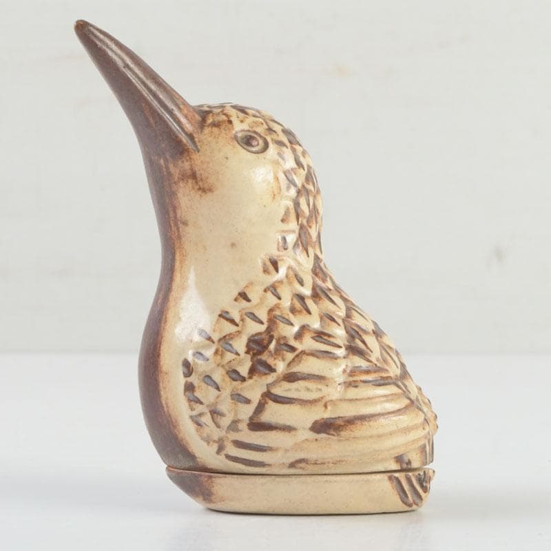 茶道具　萬古焼　森翠峰作　川蝉香合　共箱　V　9494