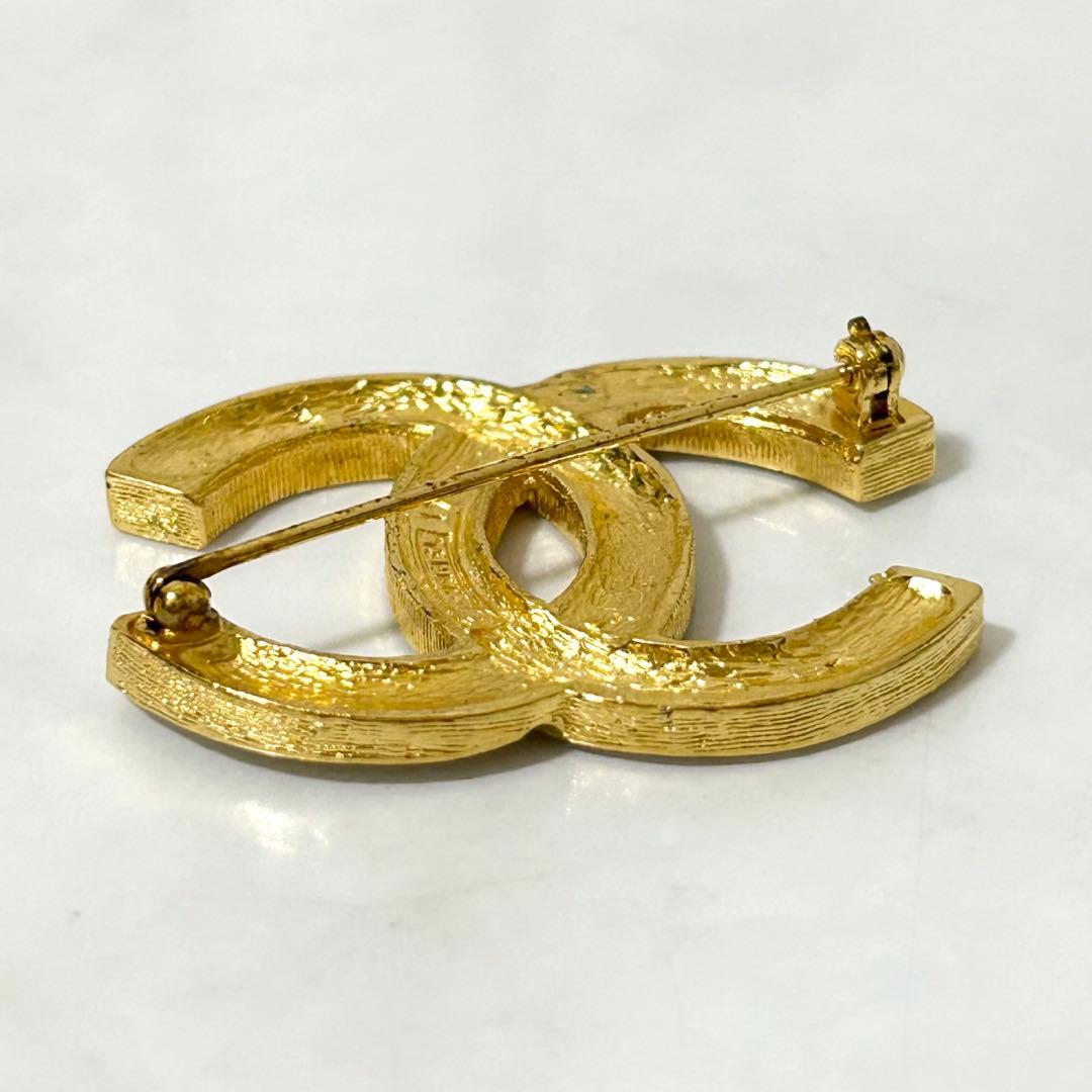 美品 CHANEL ココマーク ラインストーン ブローチ ヴィンテージ