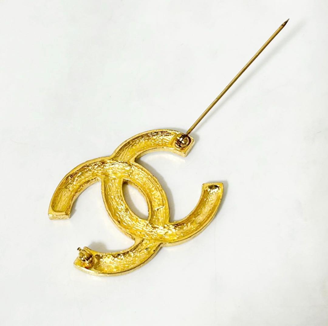 美品 CHANEL ココマーク ラインストーン ブローチ ヴィンテージ
