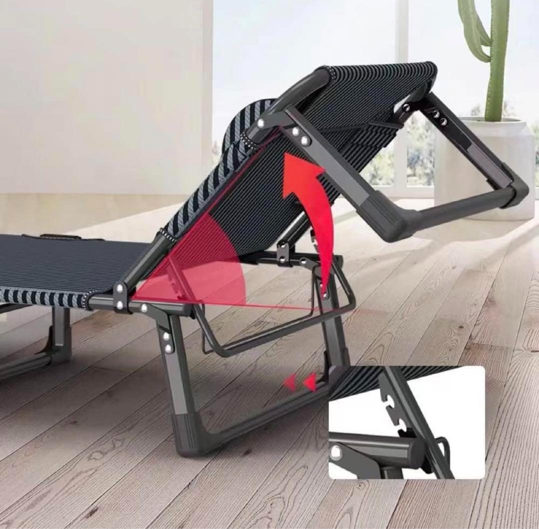 折りたたみベッド 簡易ベッド 折り畳み 室内 黒 ブラック 新生活 家具