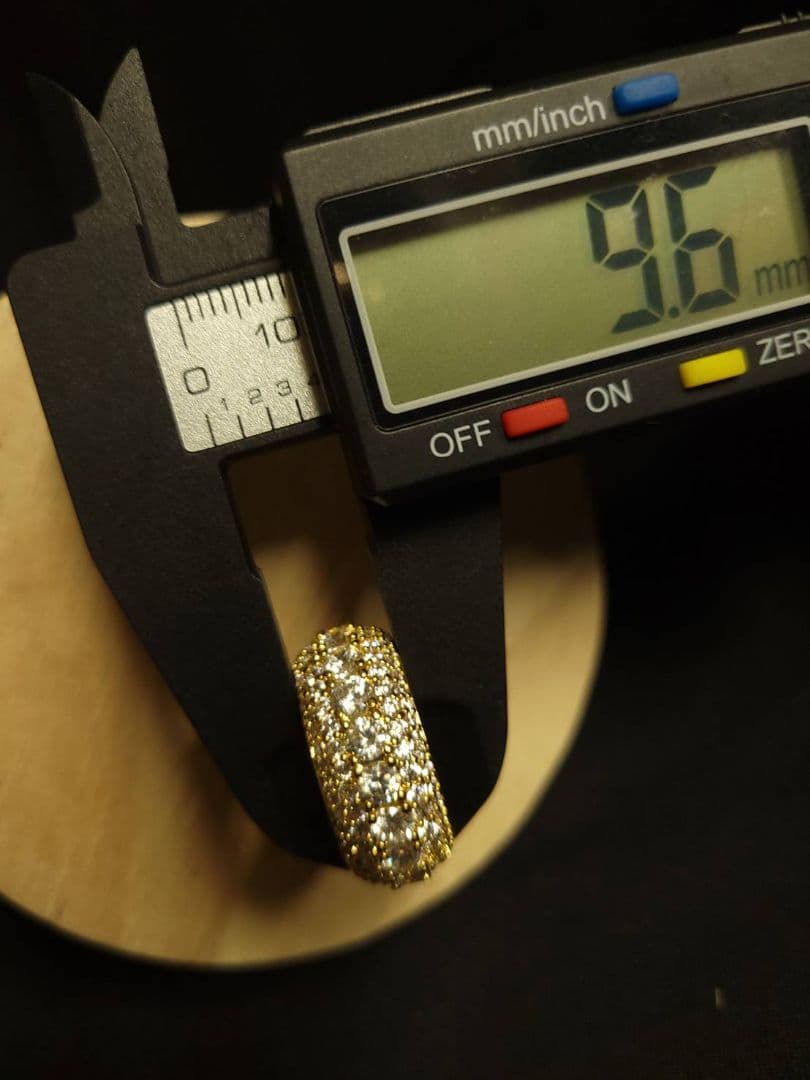 リング 指輪 k18 gp 9.01g Moissanite 0.30ct