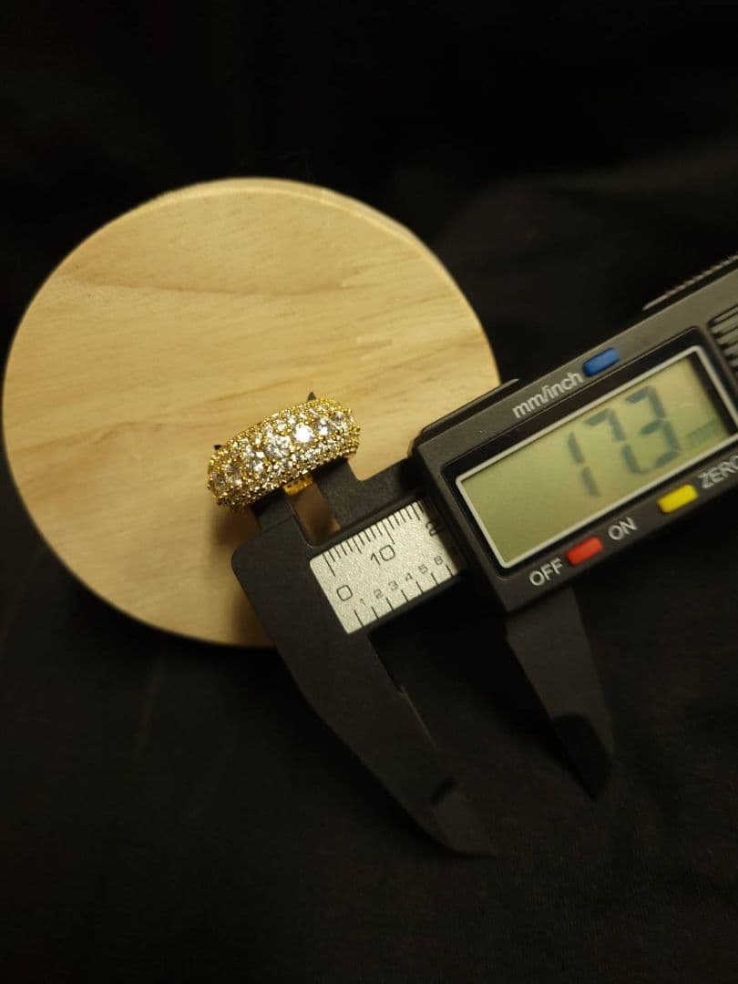 リング 指輪 k18 gp 9.01g Moissanite 0.30ct