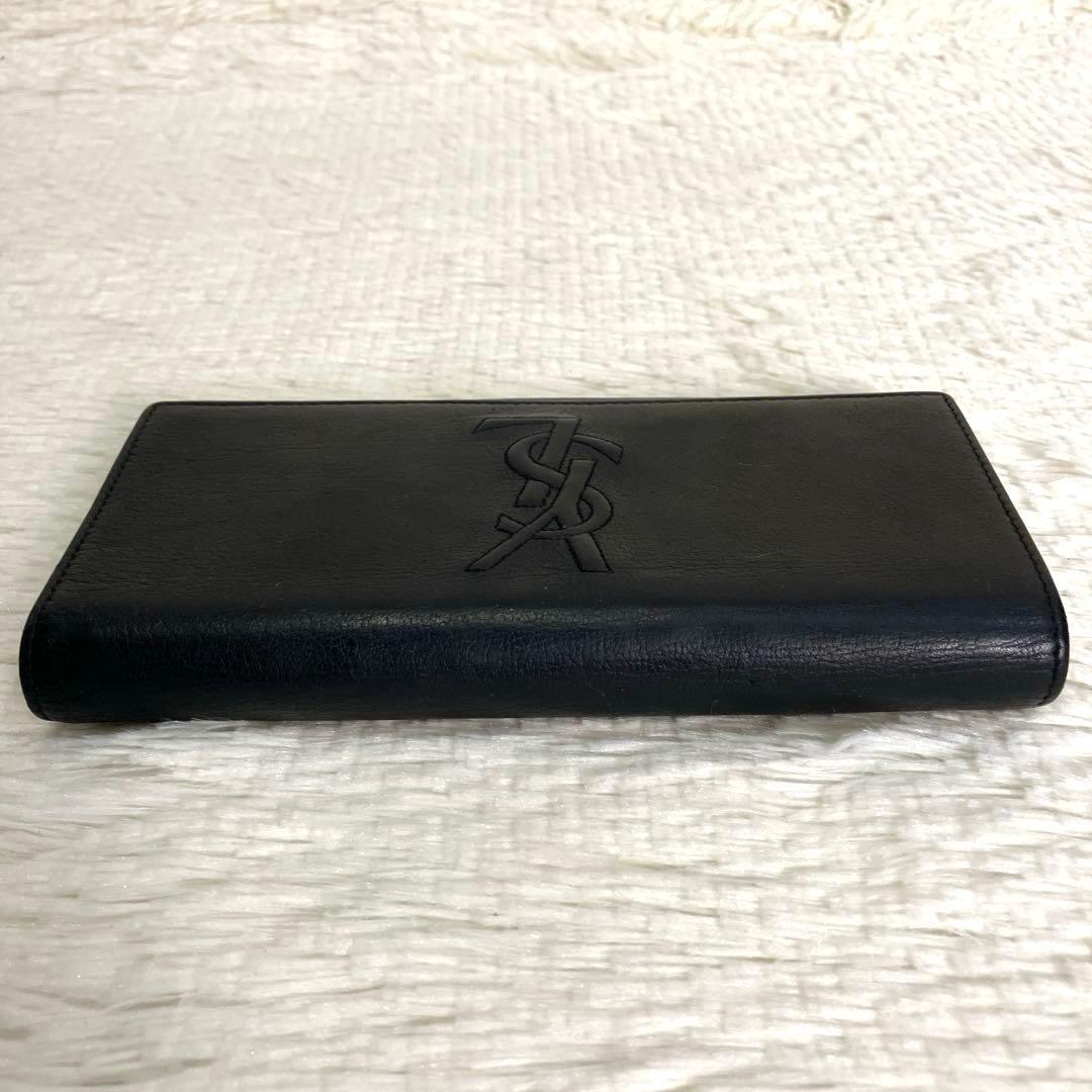 YVESSAINTLAURENT イヴサンローラン 2つ折り長財布　ブラック