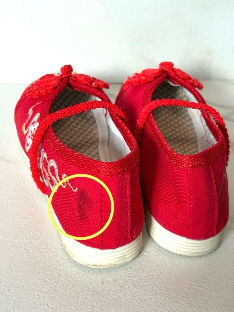 キャサリンコテージ　いにしえ華車・桃✖️赤　草履シューズセット