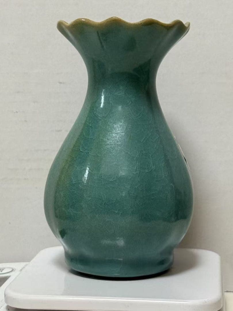 中国古美術中国古陶磁器宋時代汝窯花口瓶古 玩民国期頃茶道具 花入 唐物希少