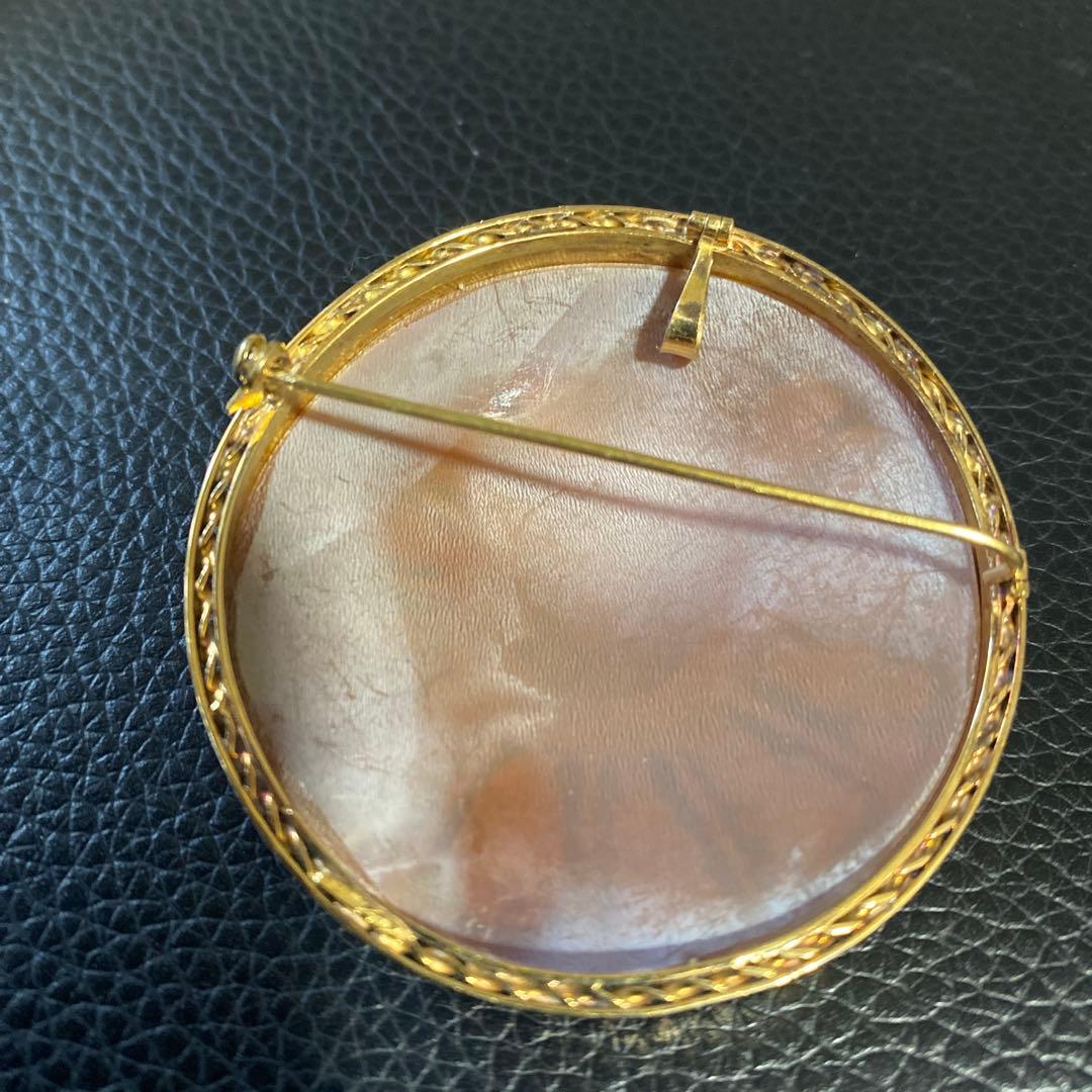 K18枠❤️カメオブローチ 十二星座 ヴィンテージ 一点物 貴金属 アンティーク