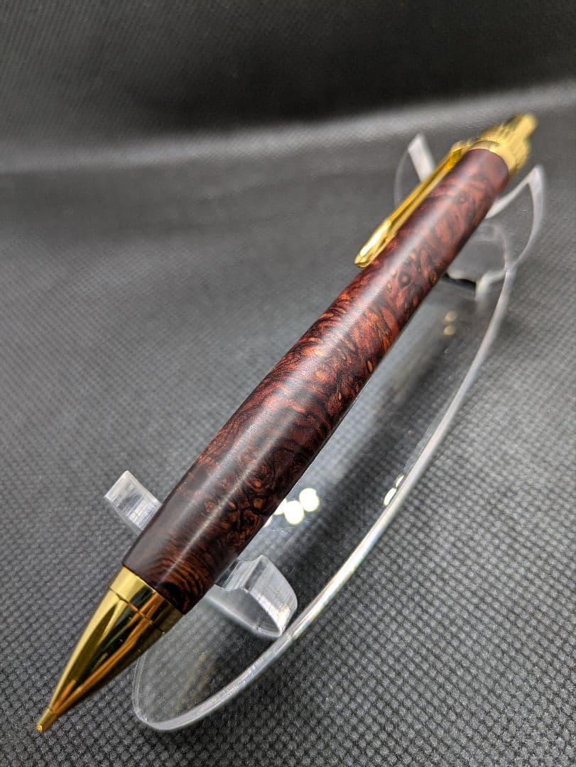 (値下げ) 極上杢 ホンジュラスローズウッド瘤 シャーペン 工房楔監修 加藤金属