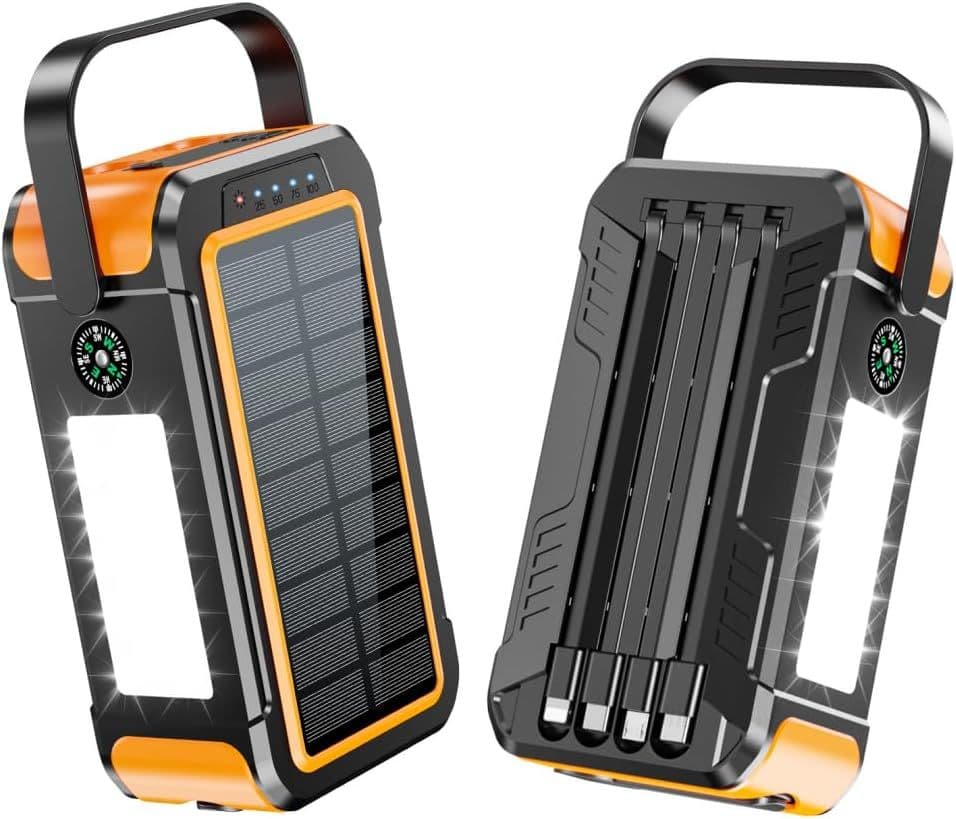 【2025新モデル】大容量 80000mAh手回し充電 急速ソーラー充電器×2台