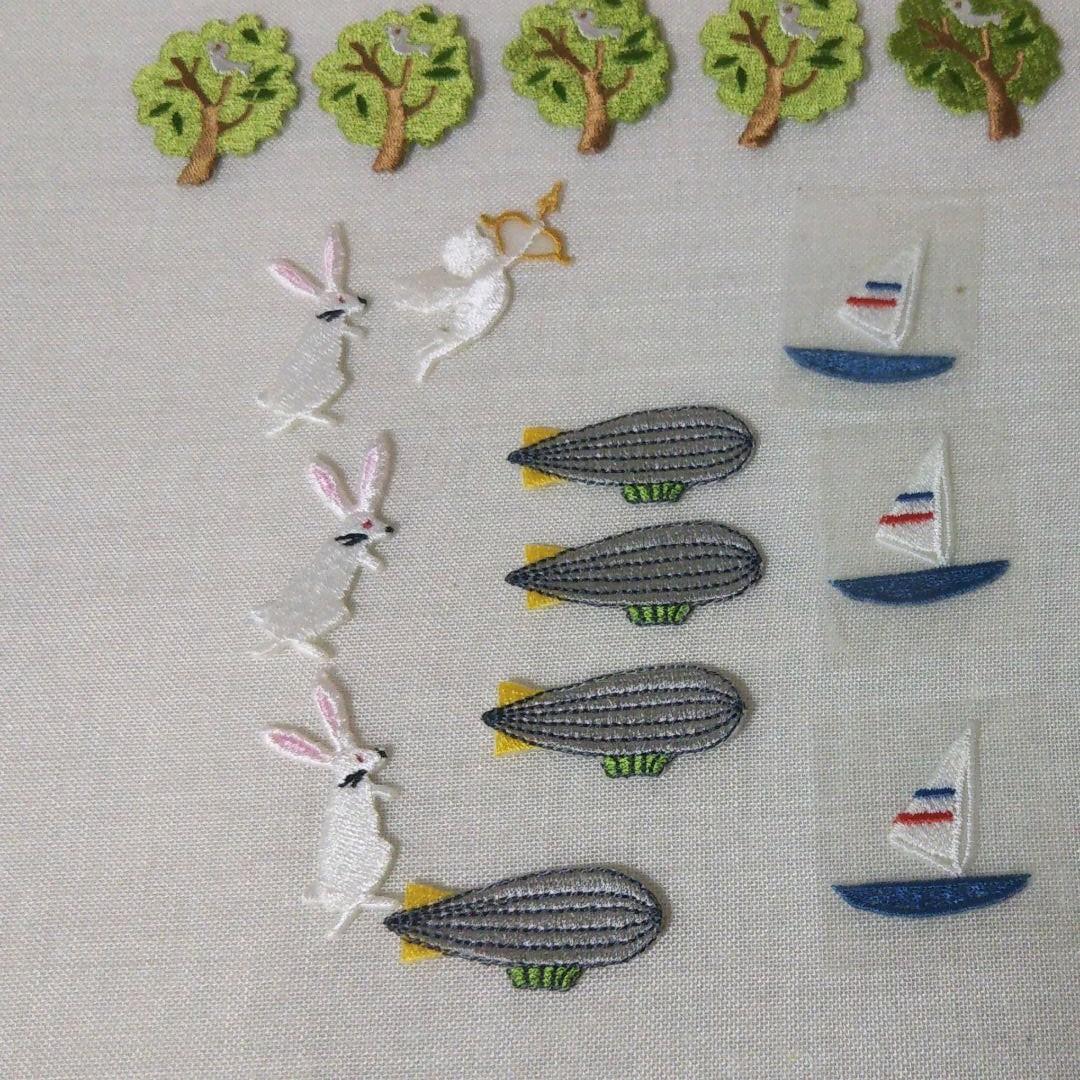 可愛い ワッペン アップリケ レトロ ザリガニ ロボット ロケット 電車 船