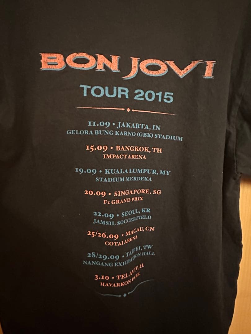 ボン・ジョヴィ TOUR 2015 レアTシャツ