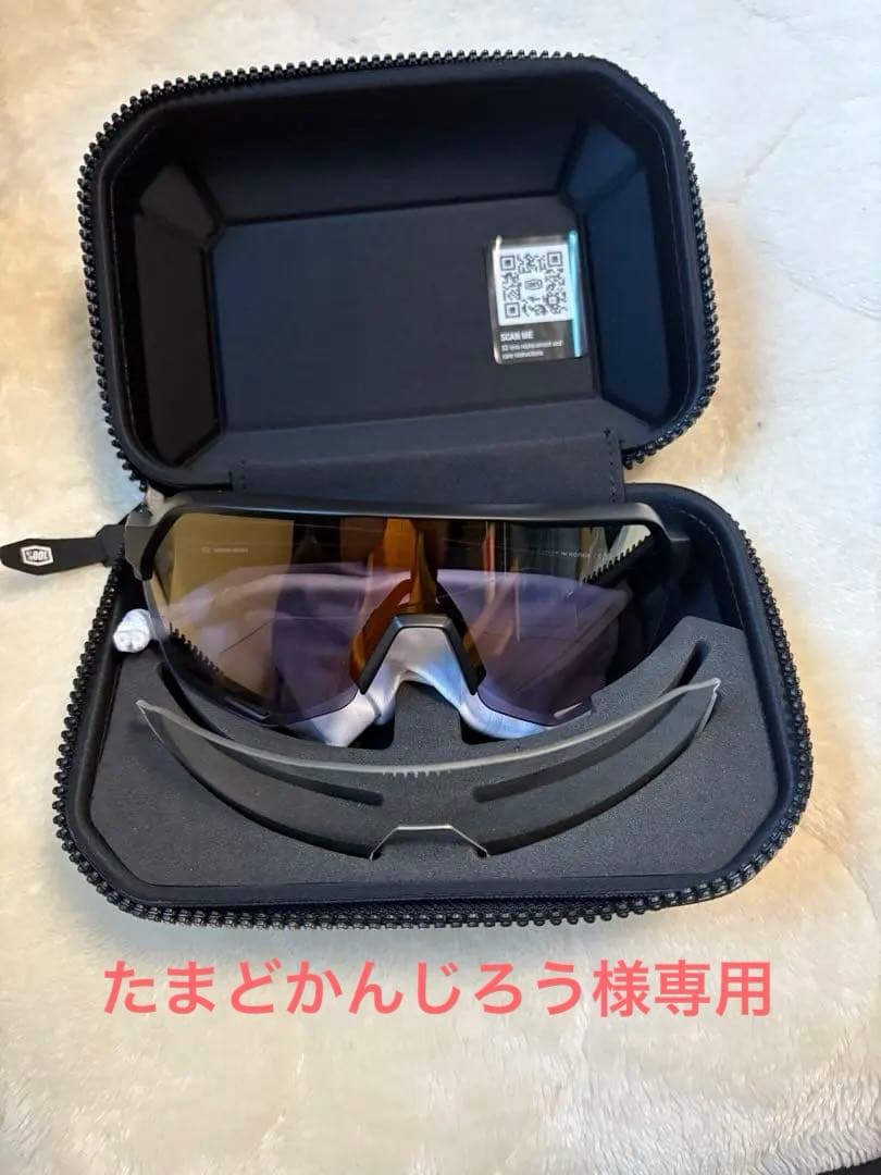 100% スポーツサングラス ブラック