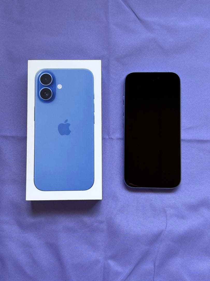 【美品✨】iPhone16 128GB SIMフリー ウルトラマリン