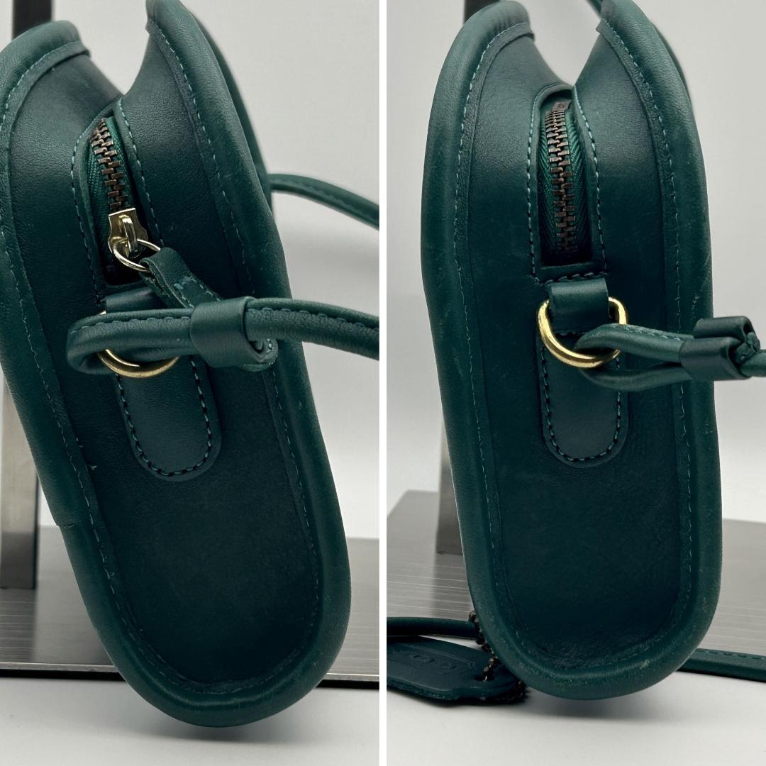 希少色!!美品✨オールドコーチ ショルダーバッグ レザー グリーン 9017