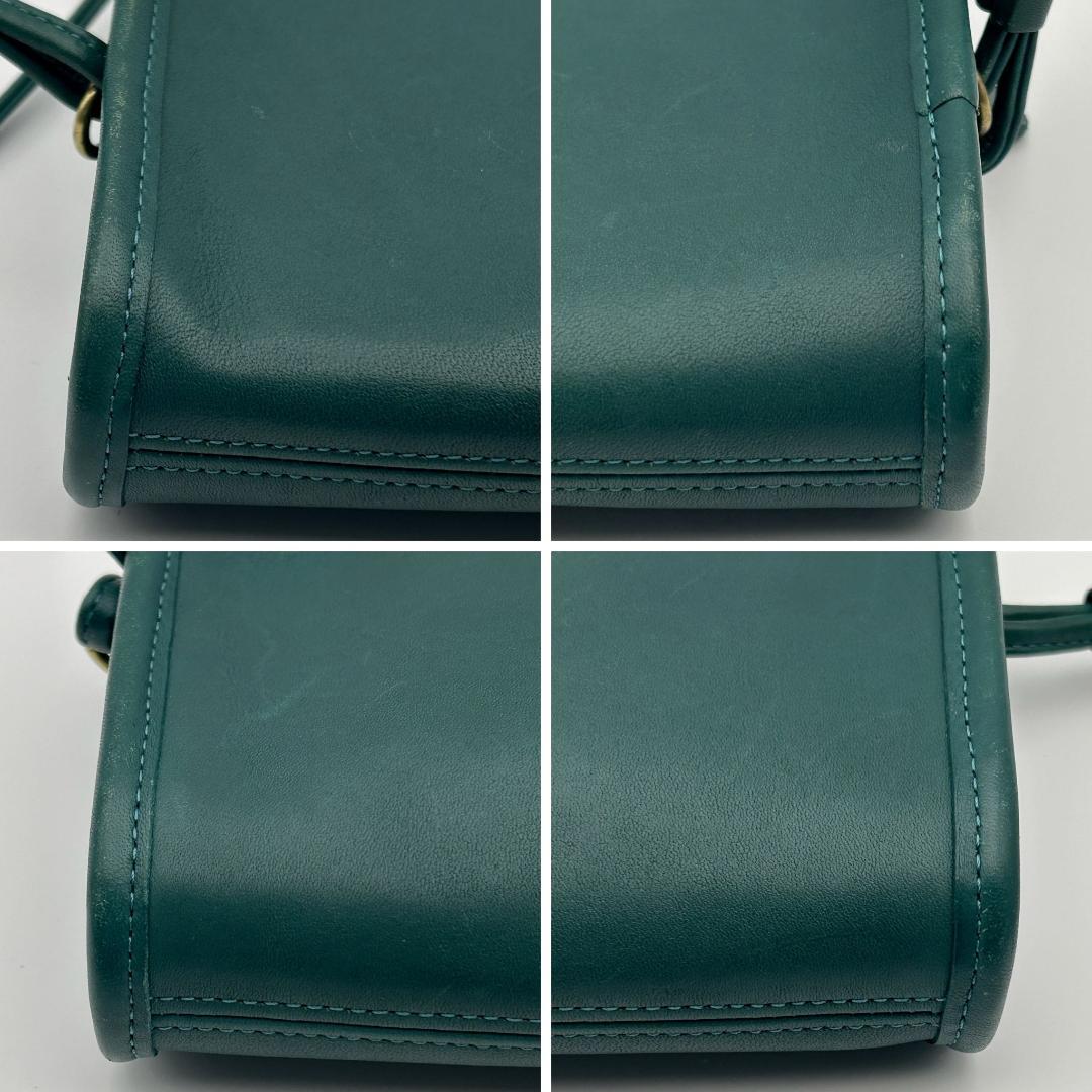 希少色!!美品✨オールドコーチ ショルダーバッグ レザー グリーン 9017