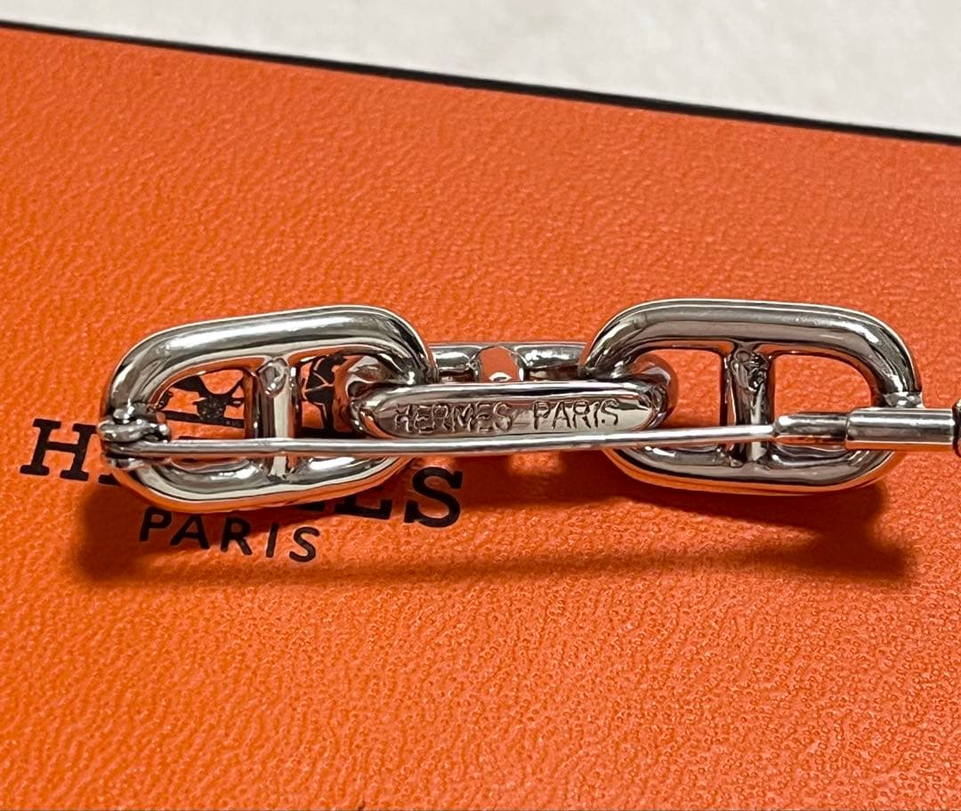 希少【HERMES】シェーヌダンクル ブローチ ヴィンテージ