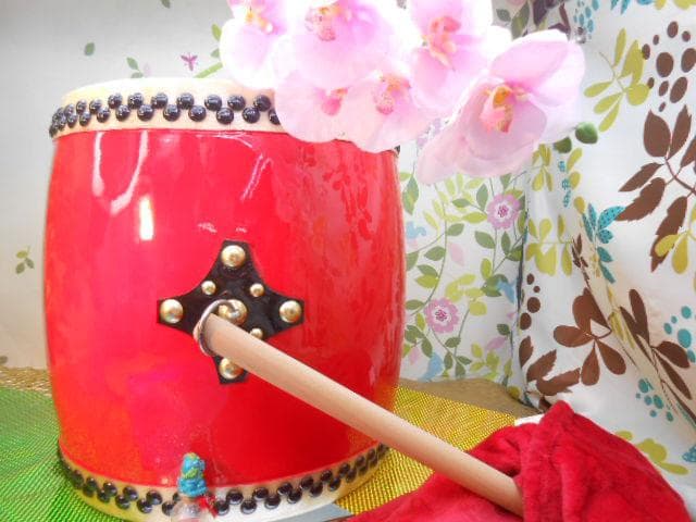 限定新品未使用(送料無料)24.980円エイサー大太鼓36*40cm バチ付き